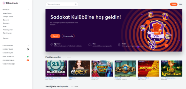 Bitcasino casino sitesi
