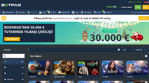 Betpas casino sitesi