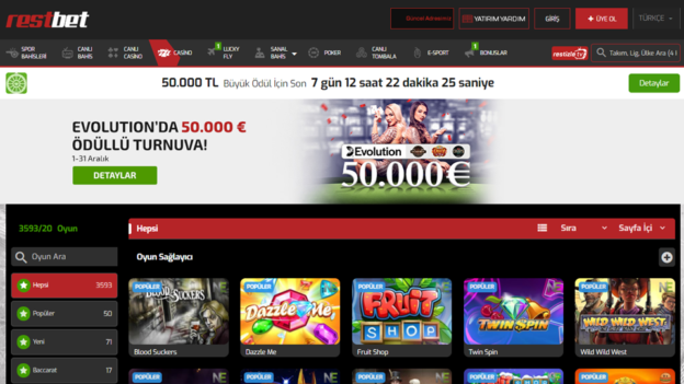 Restbet casino sitesi
