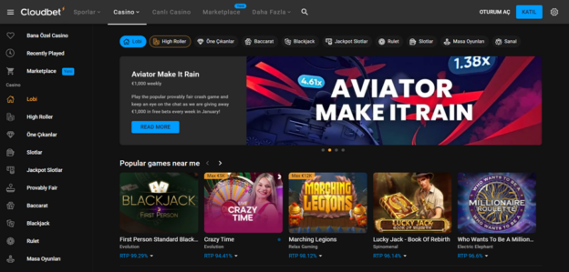 Cloudbet casino sitesi
